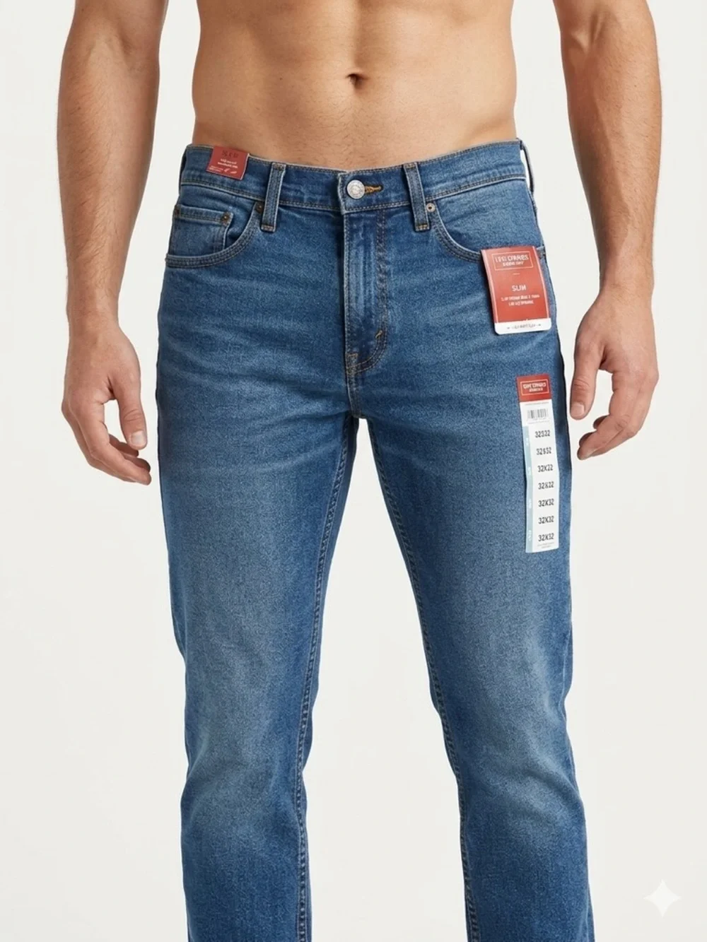 NWT Levi Strauss Signature Men's Slim Fit Jeans Size 32x32 Ultimate Flex Denim